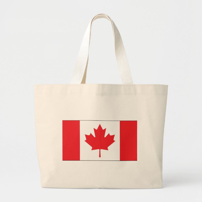 Canada Flag Large Tote Bag (Front)