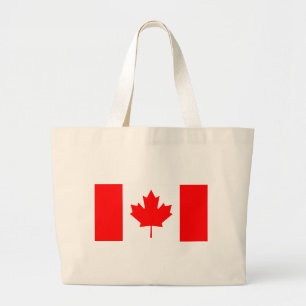 Canada flag large tote bag