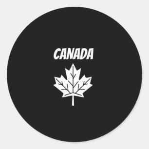 Canada flag leaf classic round sticker