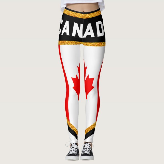 Canada Flag Leggings (Front)