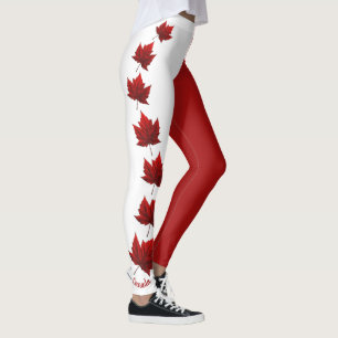 Canada Flag Leggings Classic Canada Souvenir Pants
