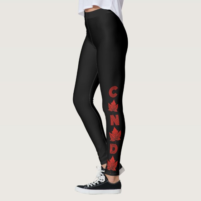 Canada Flag Leggings Classic Canada Souvenir Pants (Left)
