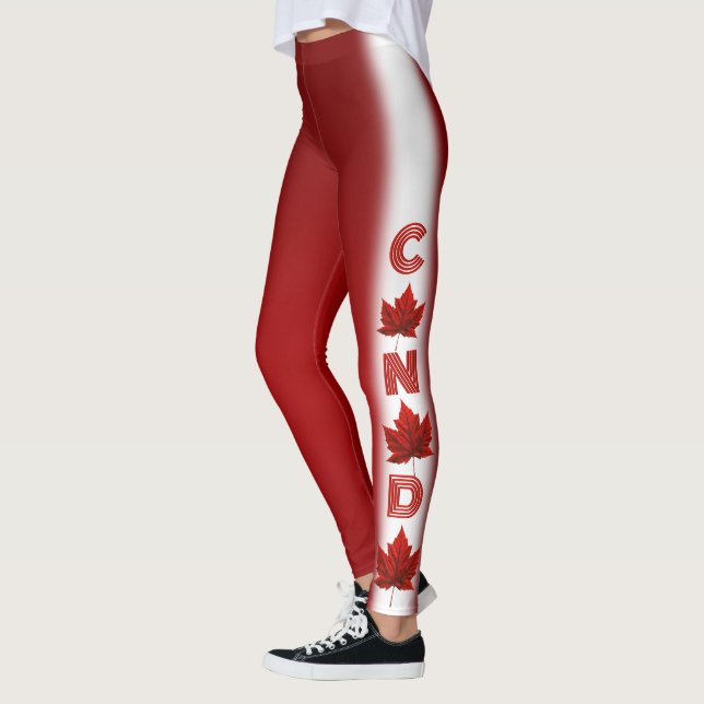Canada Flag Leggings Classic Canada Souvenir Pants (Left)