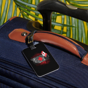 Canada flag luggage tag