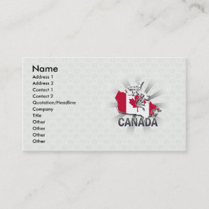 Canada Flag Map 2.0 Business Card