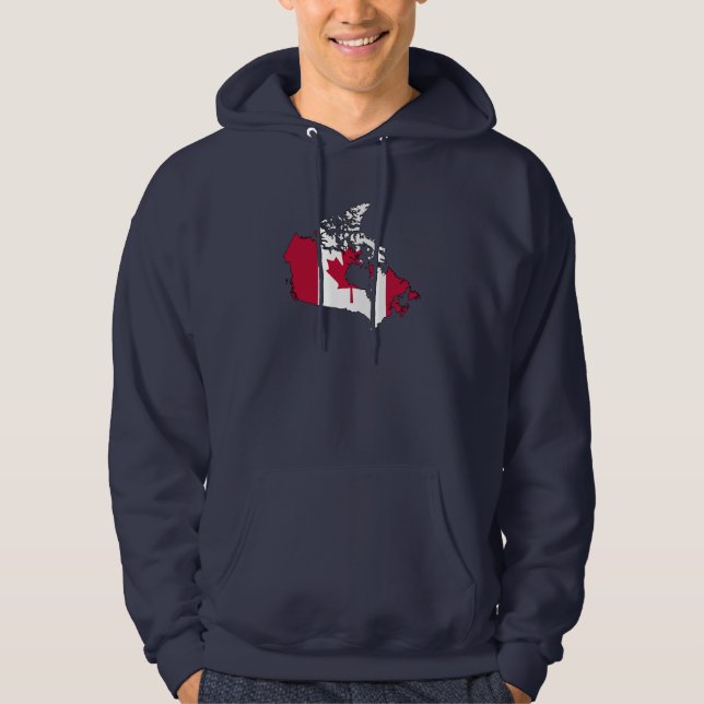 Canada flag map hoodie (Front)