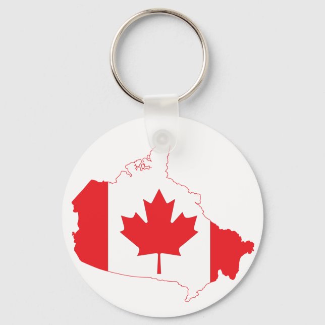 Canada Flag Map Key Ring (Front)