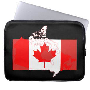 CANADA Flag Map Patriotic Computer Laptop Sleeve