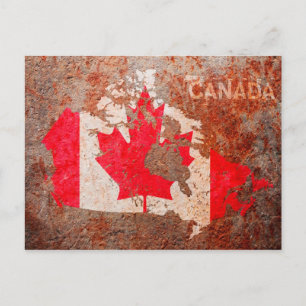 Canada Flag map Postcard
