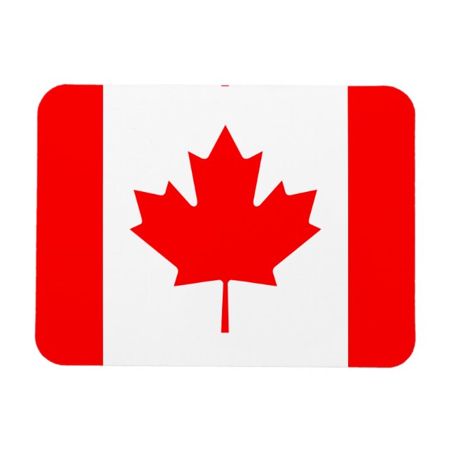 Canada Flag Maple Leaf O Canada Nation Symbol Icon Magnet (Horizontal)