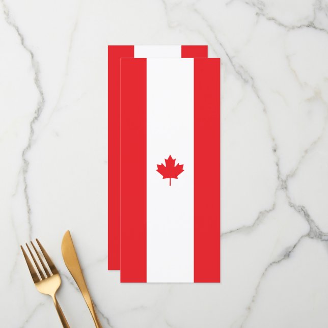 Canada flag menu (Front/Back In Situ)