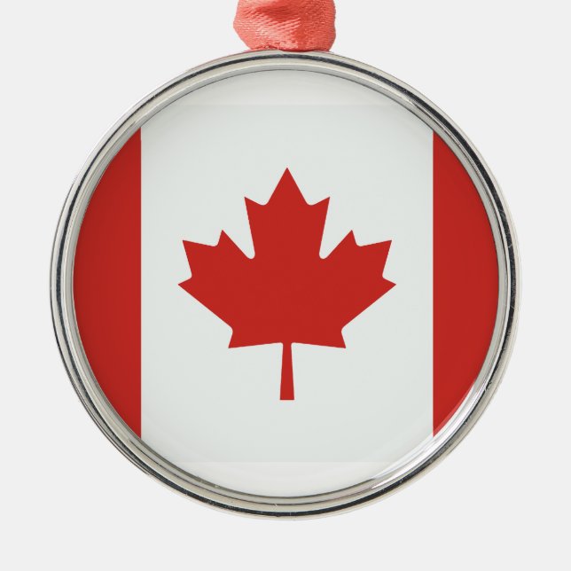 Canada Flag Metal Tree Decoration (Front)