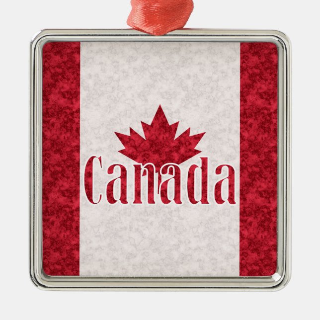 Canada, flag metal tree decoration (Front)