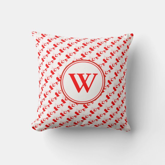 CANADA Flag Monogram Cushion (Front)