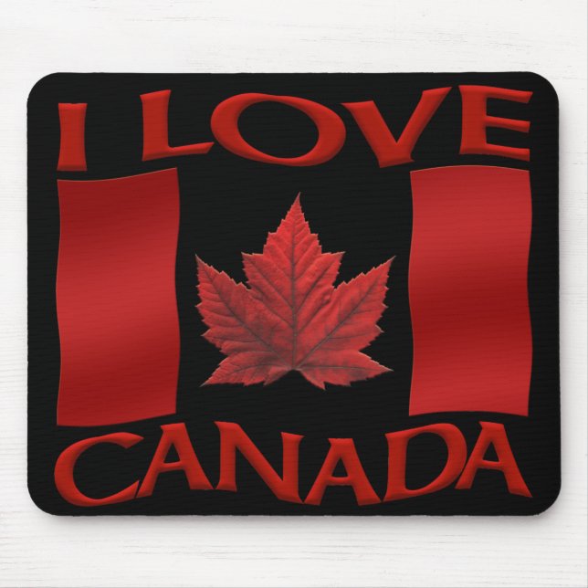 Canada Flag Mousepad I Love Canada  Mousepad (Front)