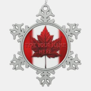 Canada Flag Ornament Personalised Canada Souvenir