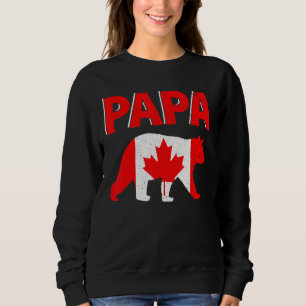 Canada Flag Papa Bear Canadian Dad Father's Day Sweatshirt