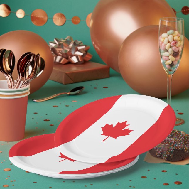 Canada flag paper plate (Multi)