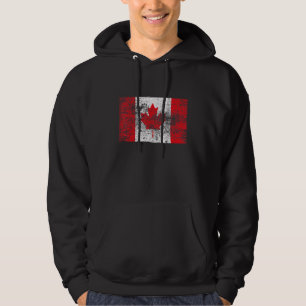 Canada Flag Patriot Canadian Roots Maple Leaf Souv Hoodie