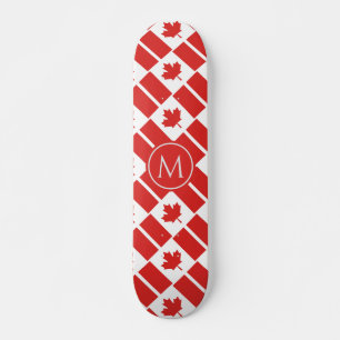 CANADA Flag Patriotic Custom MONOGRAM Skateboard