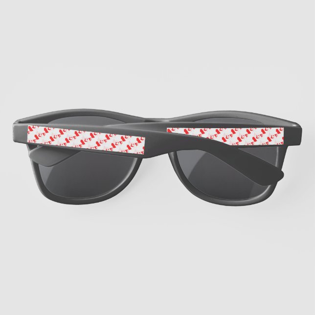 CANADA FLAG Patriotic Maple Leaf Sunglasses (Back)