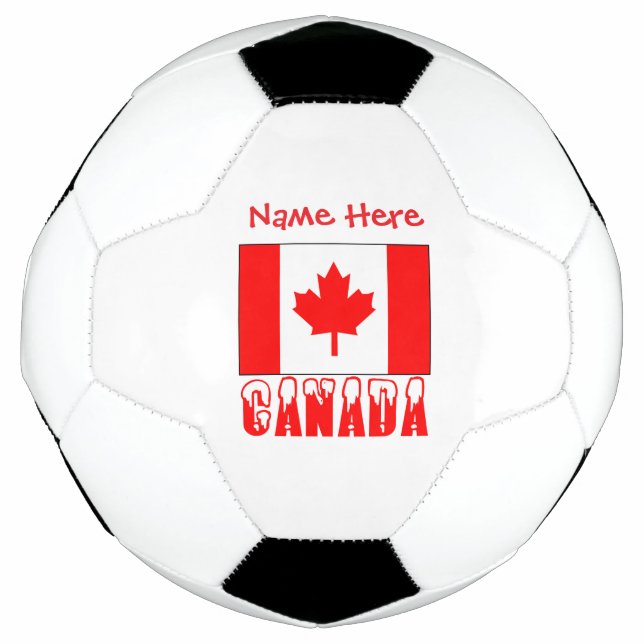 Canada Flag Personalised  Football (Front)