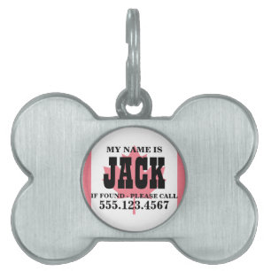 Canada Flag Pet Name Tag