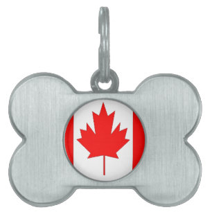 Canada flag pet tag