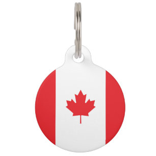 Canada flag pet tag