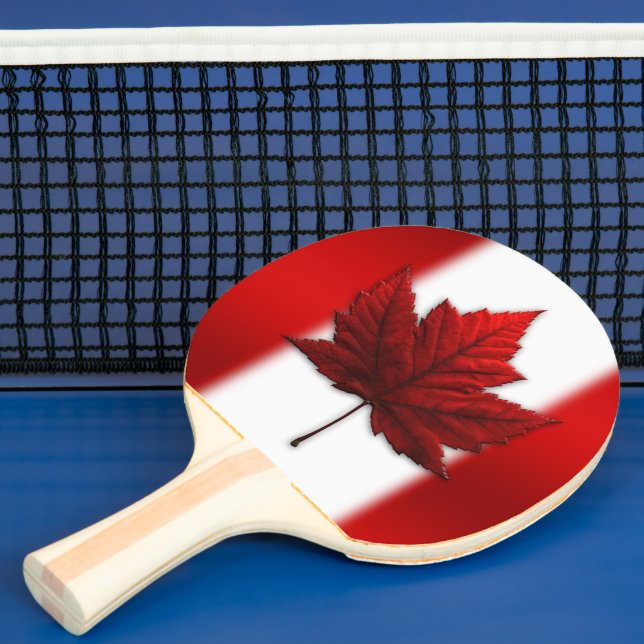 Canada Flag Ping Pong Paddles Personalised (Insitu)