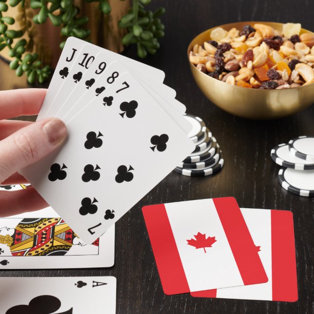 Canada flag playing cards (In Situ)