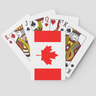 Canada flag playing cards