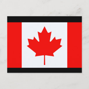 Canada flag postcard