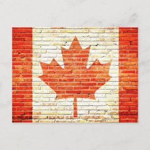 Canada flag postcard