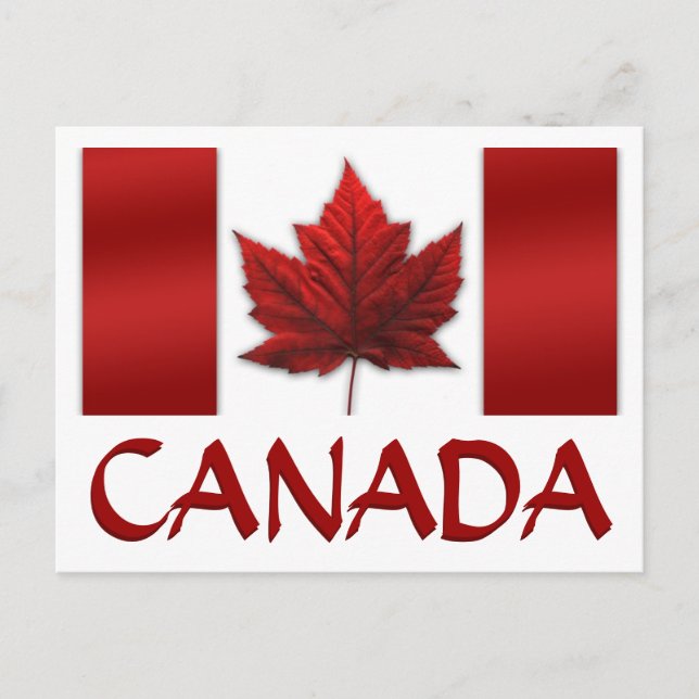 Canada Flag Postcards Canadian Souvenir Postcards (Front)