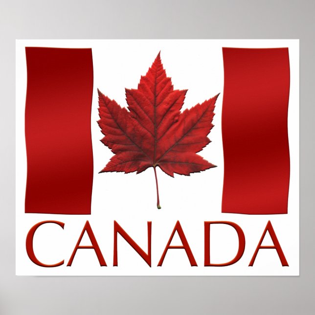 Canada Flag Poster Canada Flag Souvenir Art Print (Front)