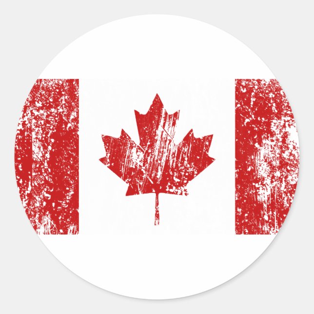 Canada Flag Pride Classic Round Sticker (Front)