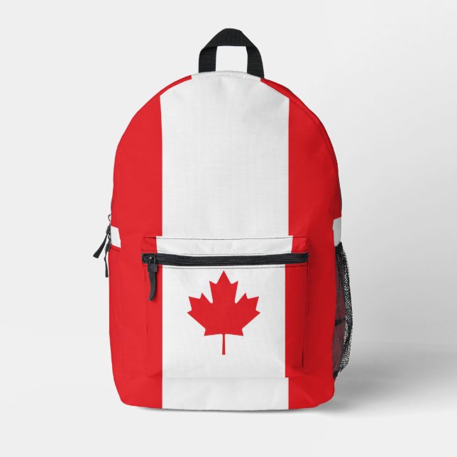 Canada flag printed backpack (Front)