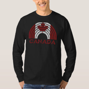 Canada Flag Rainbow Distressed Design T-Shirt