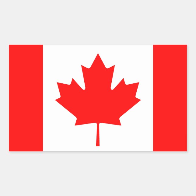 Canada Flag Rectangular Sticker (Front)