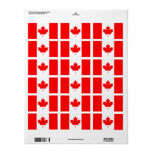 Canada flag Return Address Label