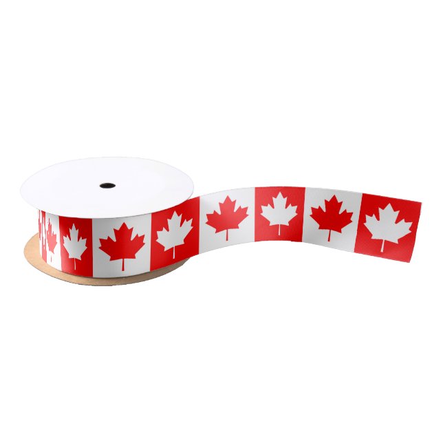 Canada flag satin ribbon (Spool)