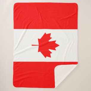 Canada flag sherpa blanket