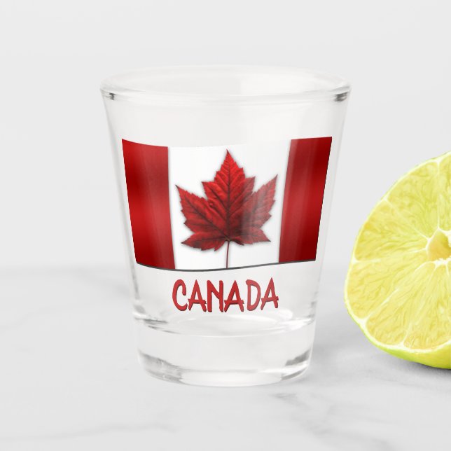 Canada Flag Shot Glasses Custom Canada Souvenirs (Front)
