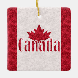 Canada, flag shower ceramic ornament