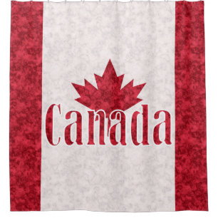 Canada, flag shower curtain