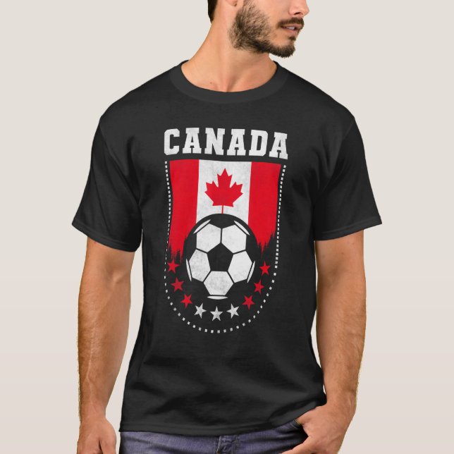 Canada Flag Soccer Fan T-Shirt (Front)