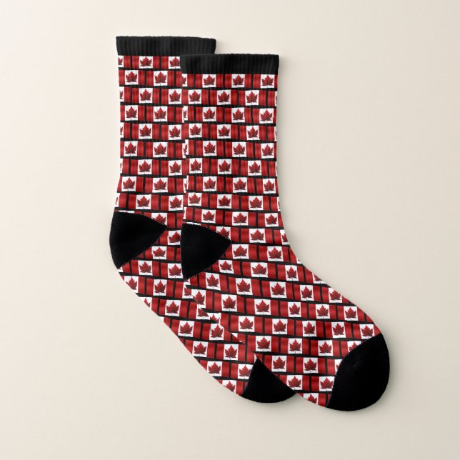 Canada Flag Socks Canada Souvenir Socks Customise (Pair)