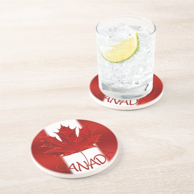 Canada Flag Souvenir Coaster Canada Gifts (Side)