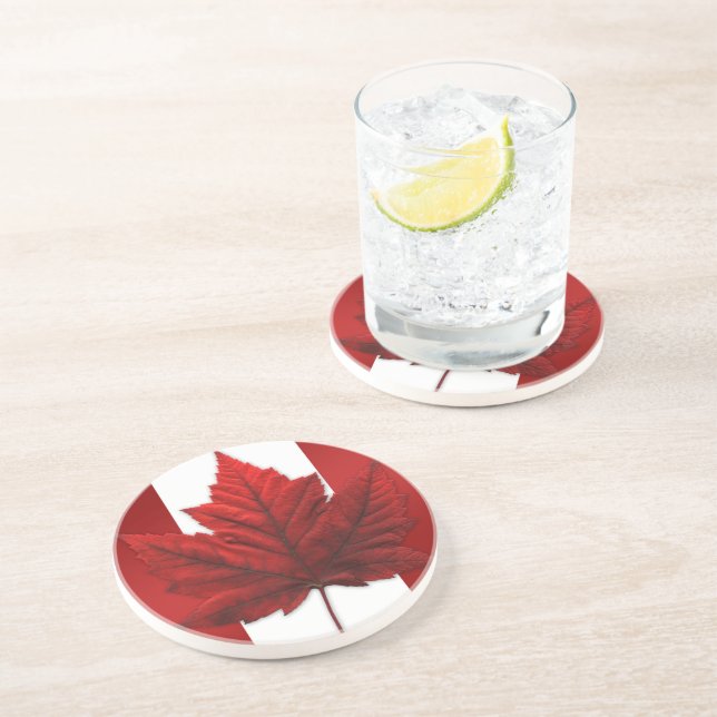 Canada Flag Souvenir Coaster Canada Gifts (Side)